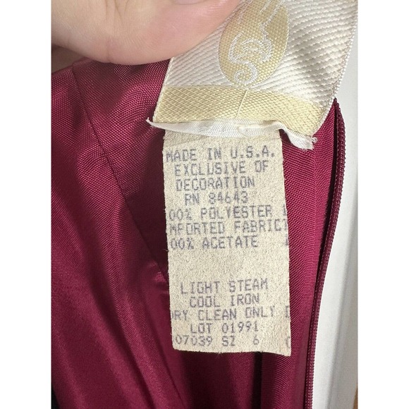 WATTERS and WATTERS Pink Raspberry Gown Prom Formal Bridesmaids Dress Sz 6 - Picture 7 of 7